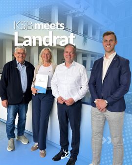 KSB-Vertreter mit Landrat und Leiter des Leitungsstabes